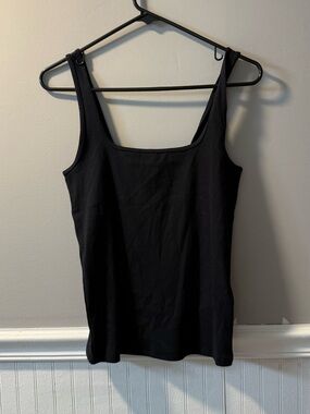 Abercrombie black ribbed tank Medium